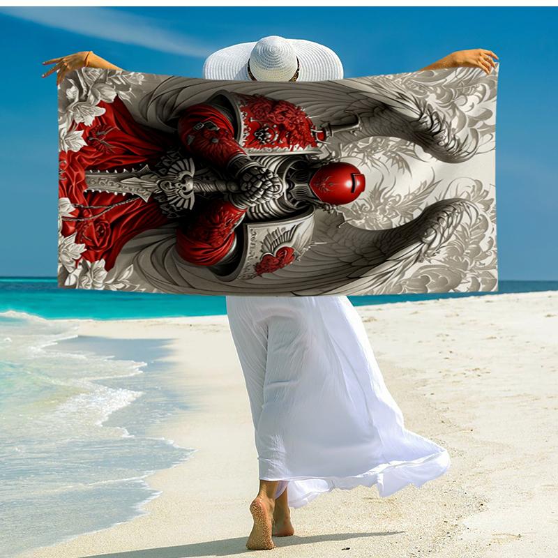 Ultra-Soft Beach Towel with Warhammer 40k Theme,Ideal for Pool - Camping, Diving - Perfect Travel Essential, Vibrant Beach Towel.