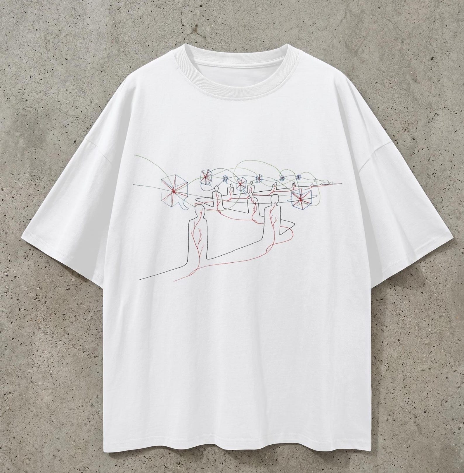 Rhizome, A Thousand Plateaux, Gilles Deleuze and Félix Guattari, Streetwear Loose Drop Shoulder T-Shirt 4XL