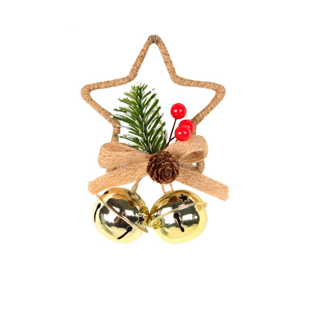 Christmas Bell, 1pcs Christmas Tree Pendant Pentagram Bells for Christmas Tree Ornaments for DIY Christmas Holiday Party Decor