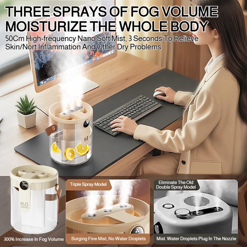 1.5L humidifier with three sprays mist quiet operation wireless portable  air humidifier for home,office,desktop use