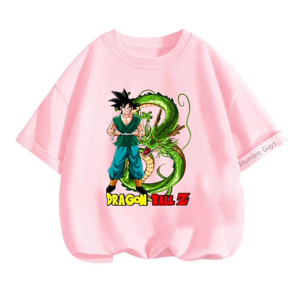 

2025 MINISO Літо 4-14 Діти Dragon Ball Z Футболка Сон Гоку Аніме Підлітковий одяг Мода Повсякденна футболка Одяг для хлопчиків Дівчата Каваї Дитячі топи 100