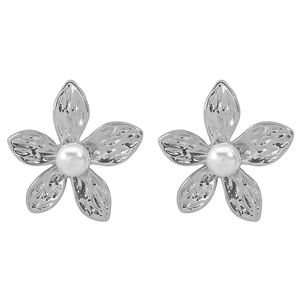 Europe and America is cold wind alloy flower pendant necklace, French retro fashion earrings ring