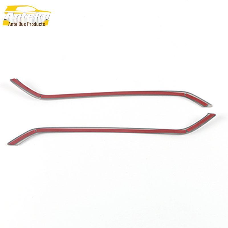 Compatible with 21 Mistra models, this stainless steel rear fog light trim is a stylish trunk accessory.