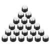 Uxcell 20pcs Guitar Amplifier Knobs Potentiometer Control Knobs Black Silver Volume Tone Control Guitar Bass Parts Chrome Push-On 6mm/0.24-inch