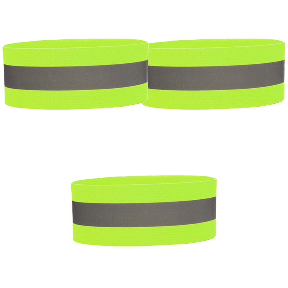 Reflective Armband Adjustable Arm Wrist Ankle Leg Bands High Visibility Reflective Tape Straps for Night Walking Cycling Running