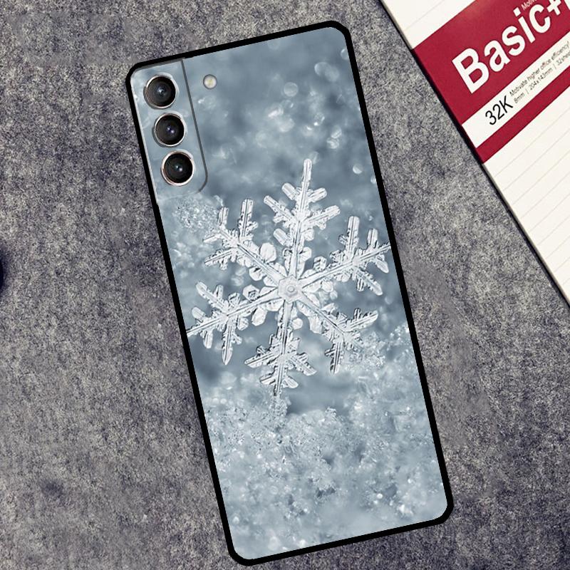 Snow Snowflake Winter Case For Samsung Galaxy S25 S26 Ultra S20 S22 S23 S24 Ultra S21 Plus S10 S25 FE Cover Coque