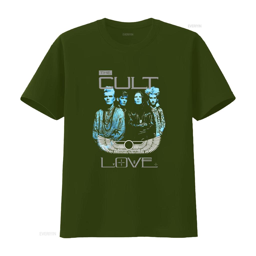 The Cult Love Band Rock T Shirt for Fashion Print Vintage Washed Unisex Homme Stylish Fashion Soft Comfortable