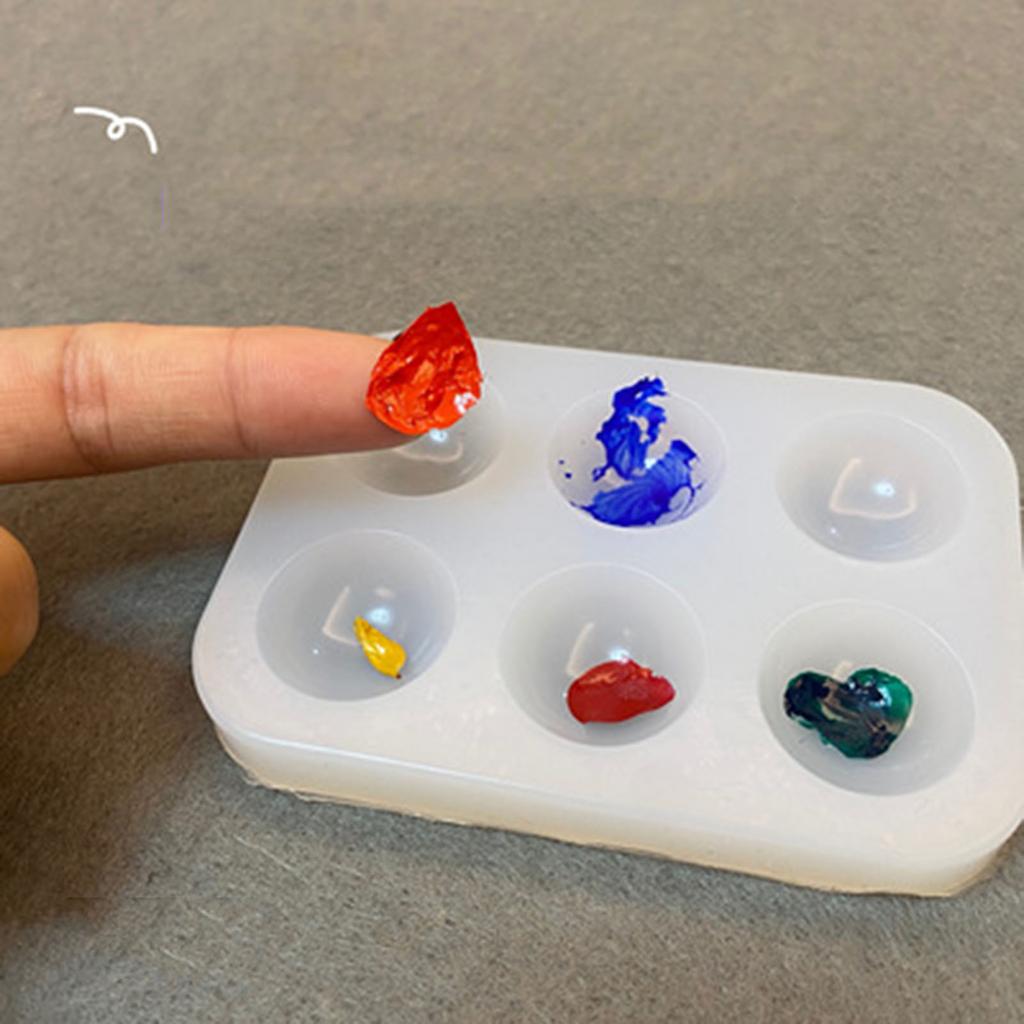 Silicone Artist Paint Palette Mold Color Palette Shaped Pattern Paint Tray Resin Mold DIY Handmade Drawing Palette Mold