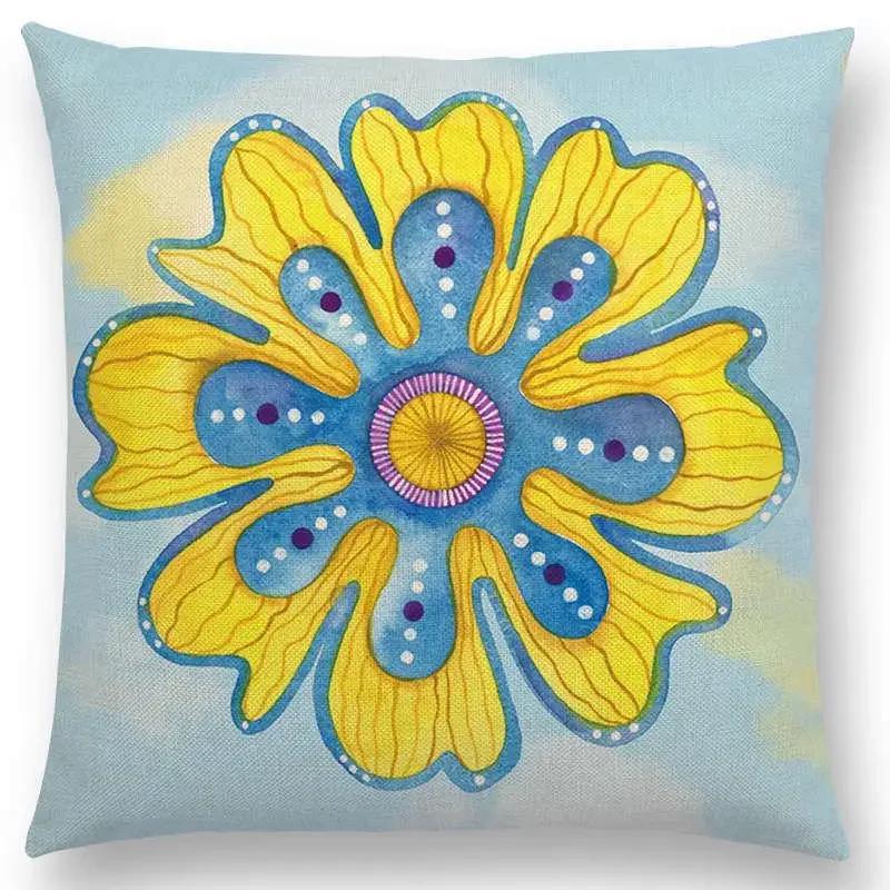 Watercolor Butterfly Flowers Sofa Throw Pillow Case Colourful Dream Fantasy Inflorescence Flamingo Cushion Cover