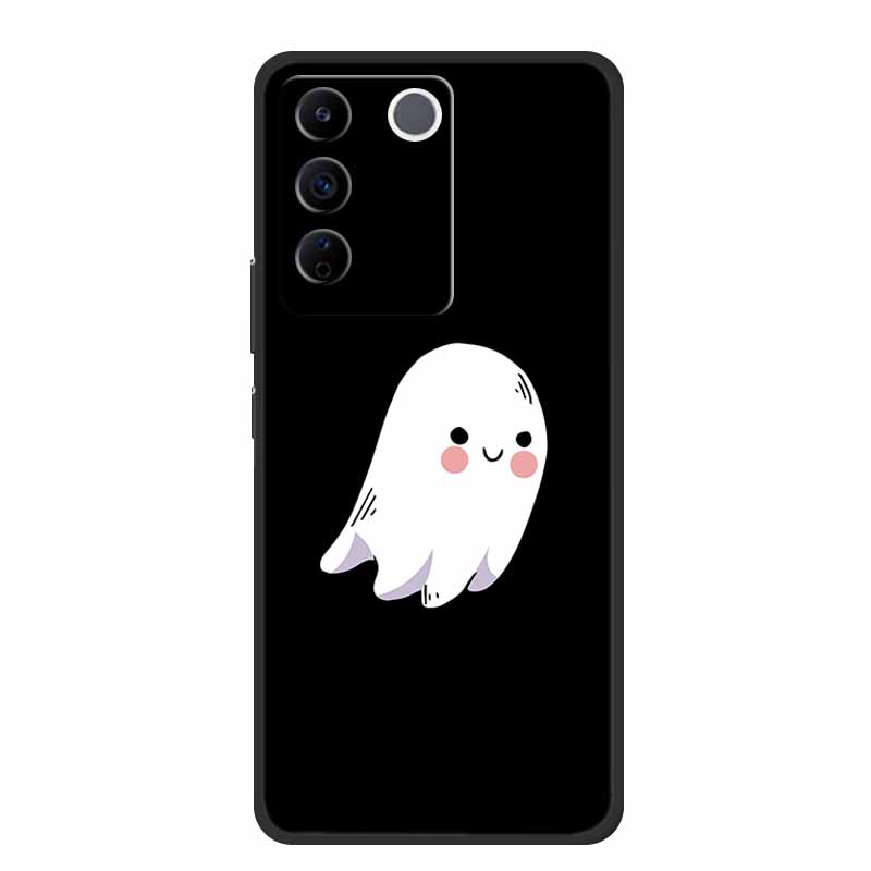For Vivo V27e Case Cute Cartoon Cat Black Silicone Soft Phone Case For Vivo V27 Pro V27e Back Cover Cases V 27 E Pro Funda Coque