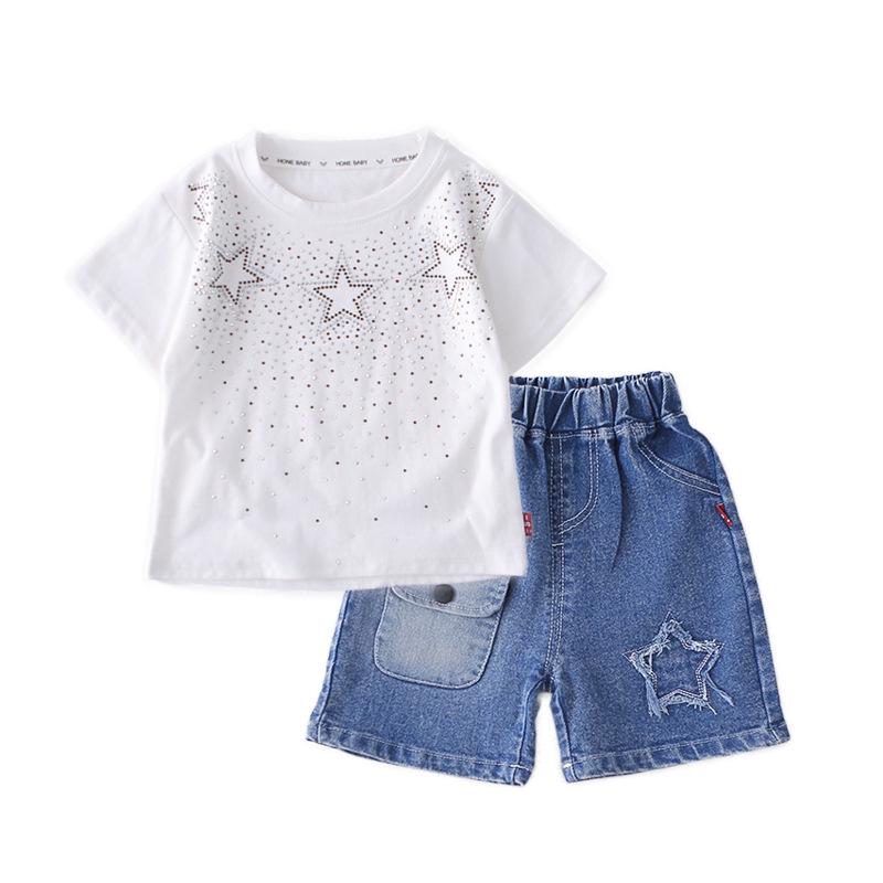 Jungen Sommer 2026 Stern Strass Kurzarm T-Shirt - Trendiges Lässiges Kinder Outfit