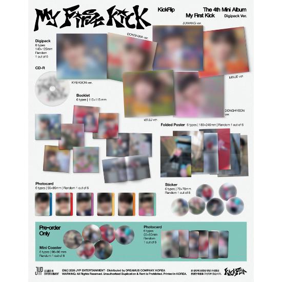 Välj POB Digipack Ver KickFlip 4:e Mini Album My First Kick