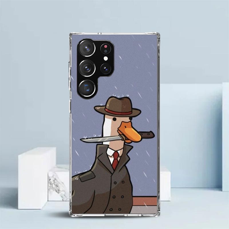 

Cartoon Cute Goose Game Phone Case For Samsung Galaxy S24 S25 Edge S26 Ultra S22 S23 Plus S21 + S20 FE Soft TPU Back Cover Galax Samsung S22