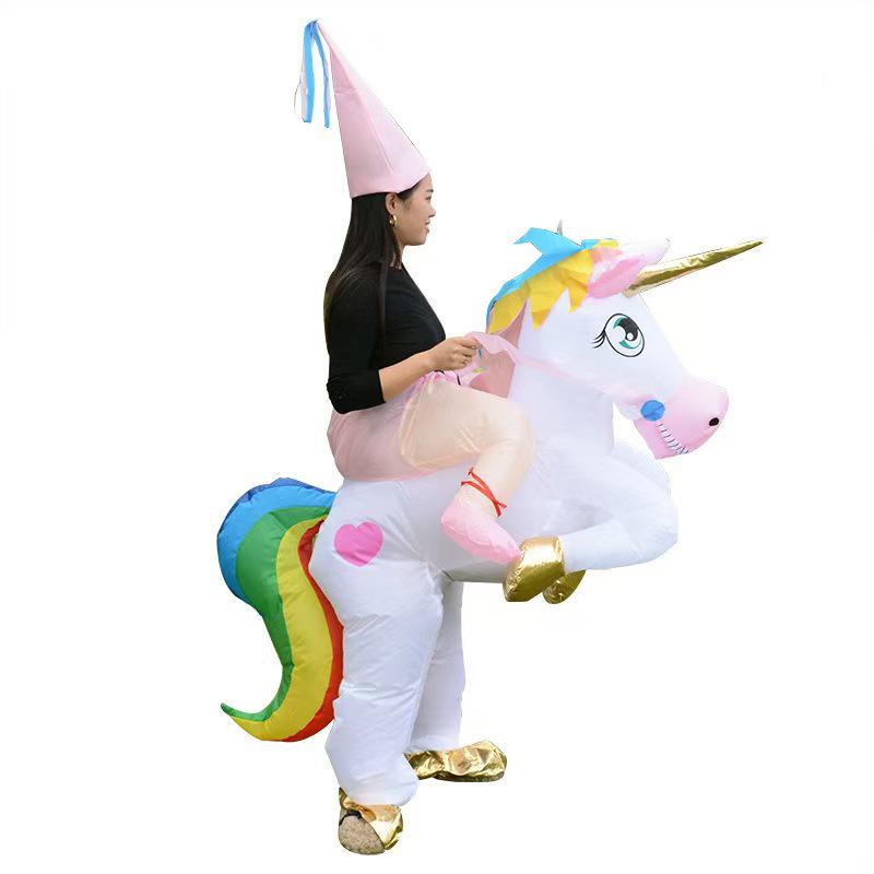 Colorful Inflatable Pegasus Unicorn Costume for Halloween & Christmas Cosplay