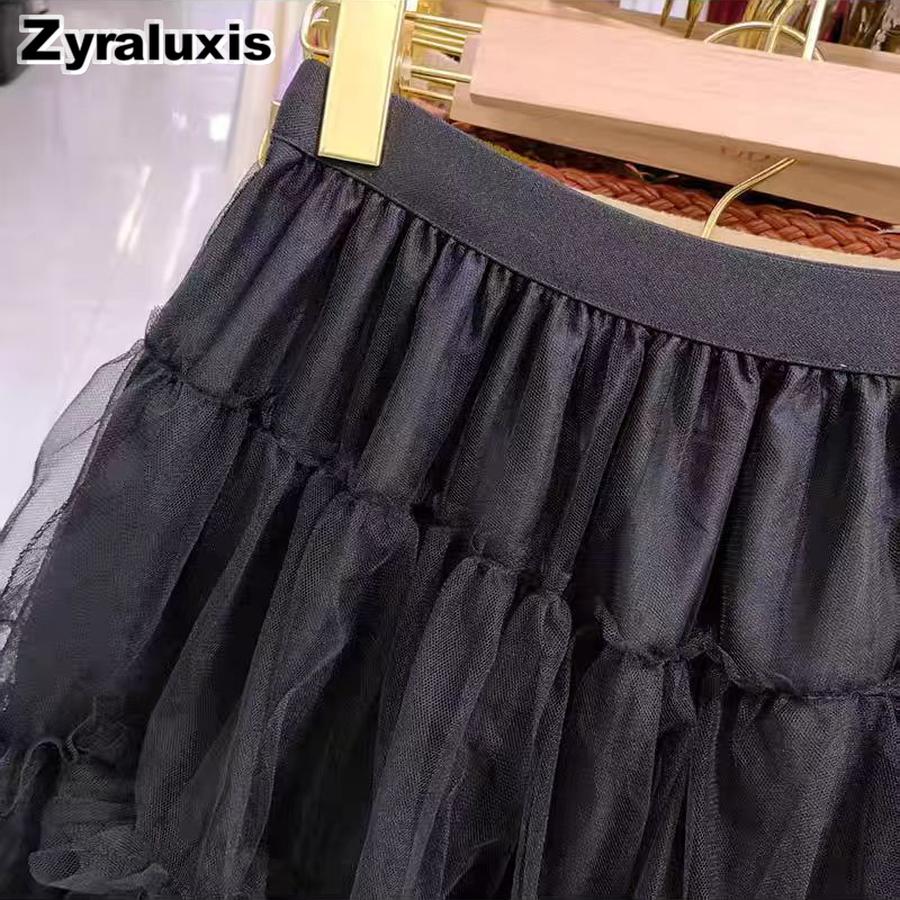 Neues Patchwork Colorblock Netzkleid für Mädchen, Fee Prinzessinnenkleid, Tüllkleid, INS Tanzperformance Halbkörper Kurzer Rock