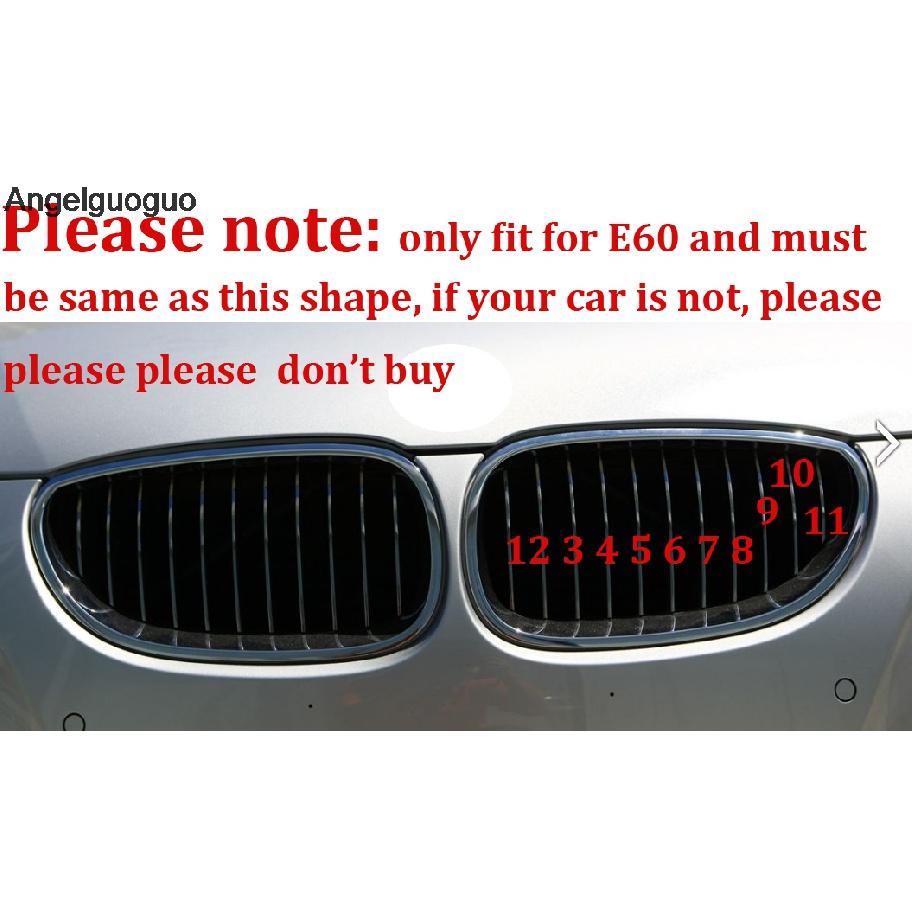 3D Styling Car Front Grille Trim Sport Strips Cover Stickers for 2004-2010 BMW 5 Series