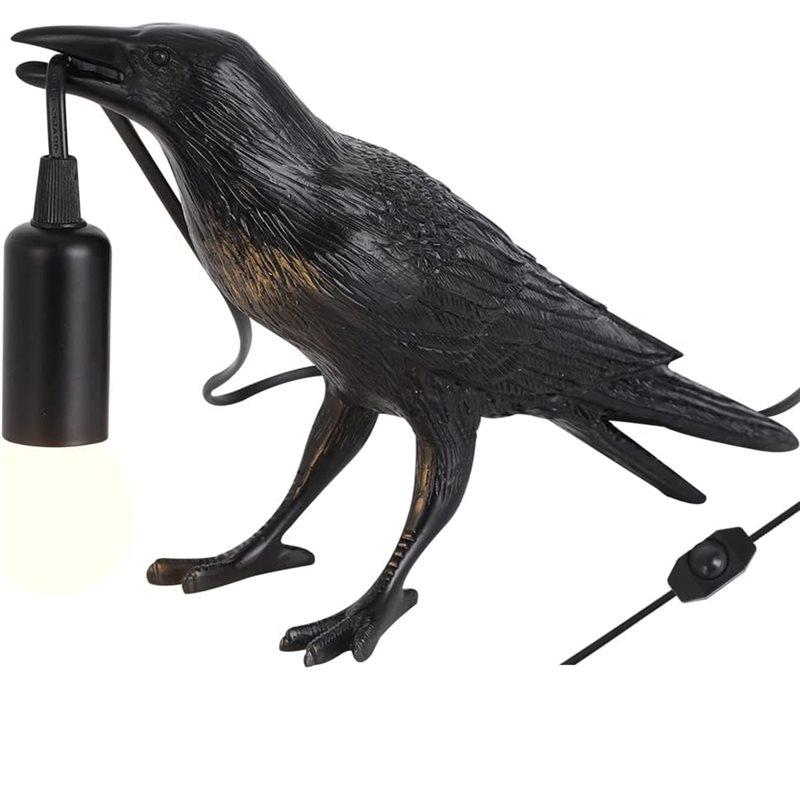 

Raven Lamp-Crow Lamp Adjustable Brightness With Bulb,Bird Lamp, Crow Light Decor For Bedroom For Bedside Living Room EU EU Plug чорний
