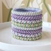 Boxed Fresh and Cute Multi-color Knitted Hair Ribbon Set of 8 Pieces - Sweet and Elegant Girls' Hair Bun Headband Hair Decor for Women