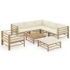 VidaXL Garden Lounge Set 8 Pcs with Cushions Garden Furniture Outdoor Furniture Patio Furniture 3058217