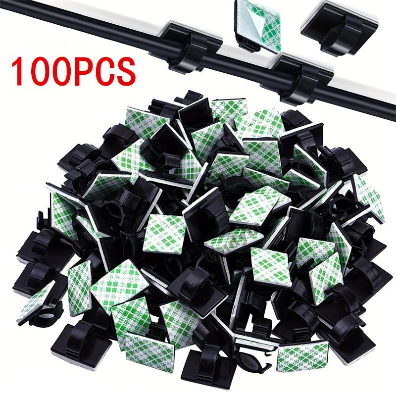 30/100pcs Cable Organizer Clips Cord Holder Desktop Workstation Wire Manager USB Charging Data Line Bobbin Winder Cable Storage