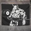 Orang-Utan Nashorn Tier Fitness Wandteppich Wandbehang Macho Hintergrundtuch Wohnzimmer Bett Heimdekoration
