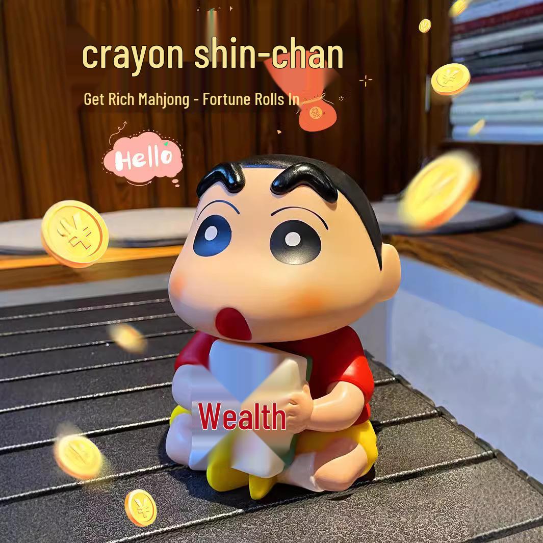 

Crayon Shin-chan Creative Mahjong Blessings Wealthy Vinyl Figurine Model