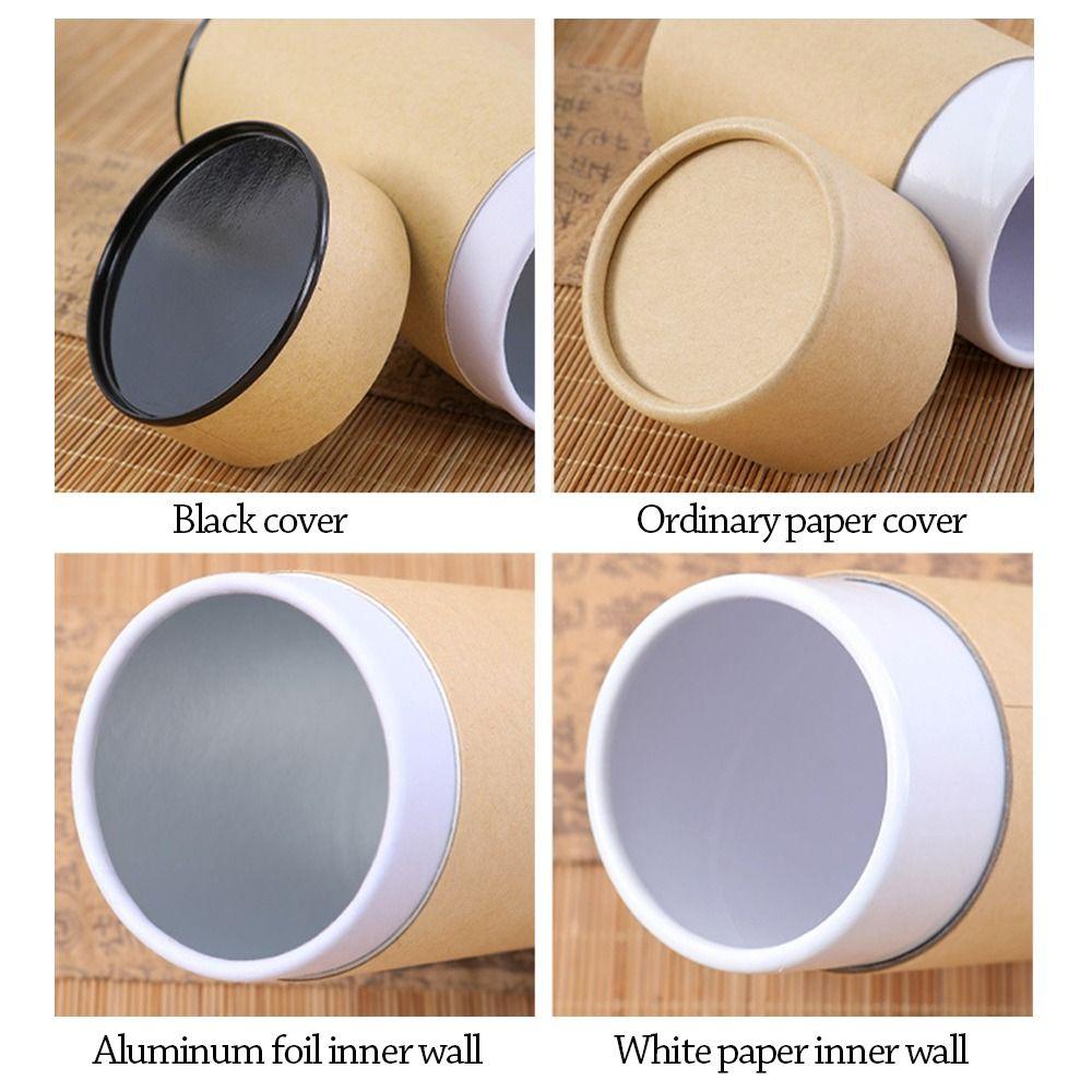 Kraft Paper Round Tube Multiple Sizes Storage Box Fashion Tea Can  For Women Girls