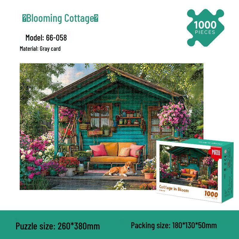 1000-Piece Cartoon Jigsaw Puzzle for Adults and Kids - Challenging Educational Stress Relief Toy Gift