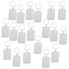 10Pieces Acrylic Blank Clear Keyrings Rectangle Photo Holder Keychain 38x25mm Bag Accessories.
