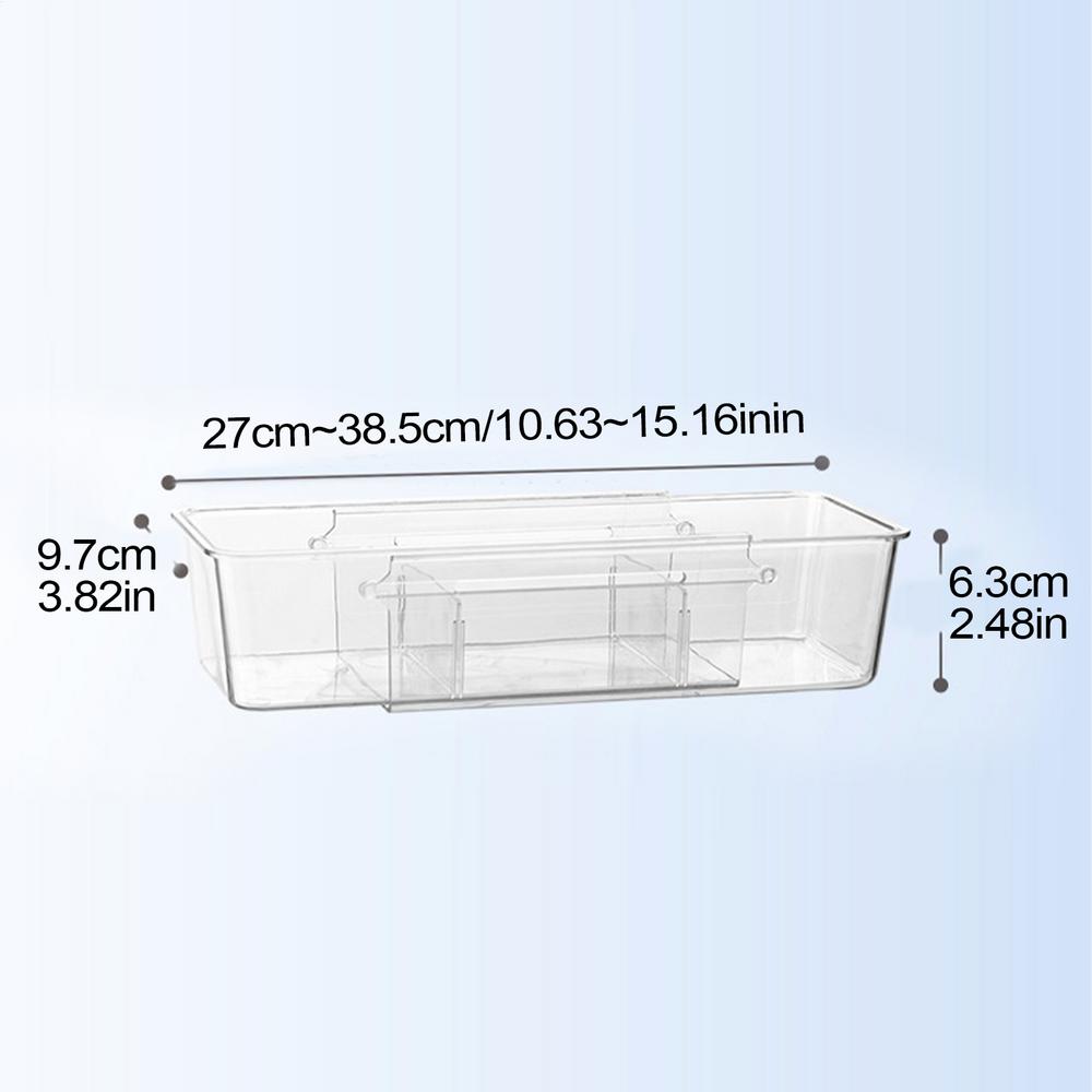 

Набор прозрачных пластиковых органайзеров для ящиков Универсальные лотки-органайзеры для ящиков ванной и туалетного столика Контейнеры для хранения косметики и кухонных гаджетов