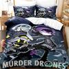 Anime Murder Drones Ložní souprava Chlapci Dívčí Dvojčata Queen Size Povlak na polštář Povlečení na postel Chlapci Móda pro dospělé Bytový textilextile