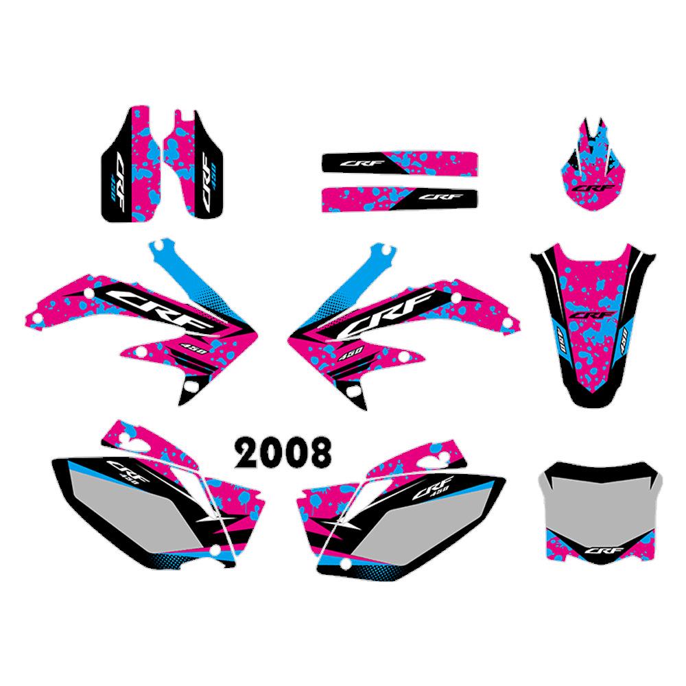CRF450R 2005-2008 Terénní motocykl Kompletní sada samolepek