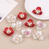 2pcs Shirt Button Covers Floral Buttons Seamless Sewing Clip Decorative Shirts Dresses Fashion Button Clips Clothing Accessory