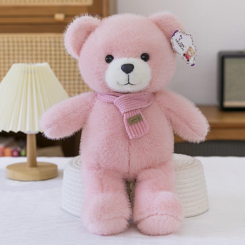 Little Bear Plush Winter Scarf - Cute Teddy Doll Gift for Kids' Birthdays