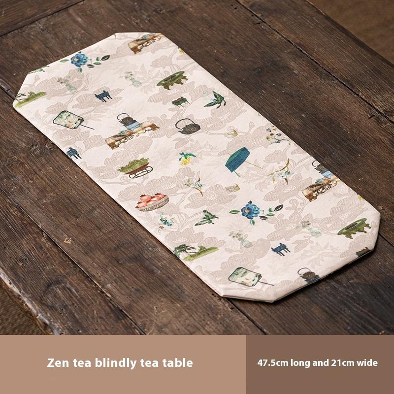 

Double-sided Dry Brewing Table Pot Bearing Pad Light Luxury Fragrant Cloud Yarn Tea Party Table Mat Tablecloth Tea Towel