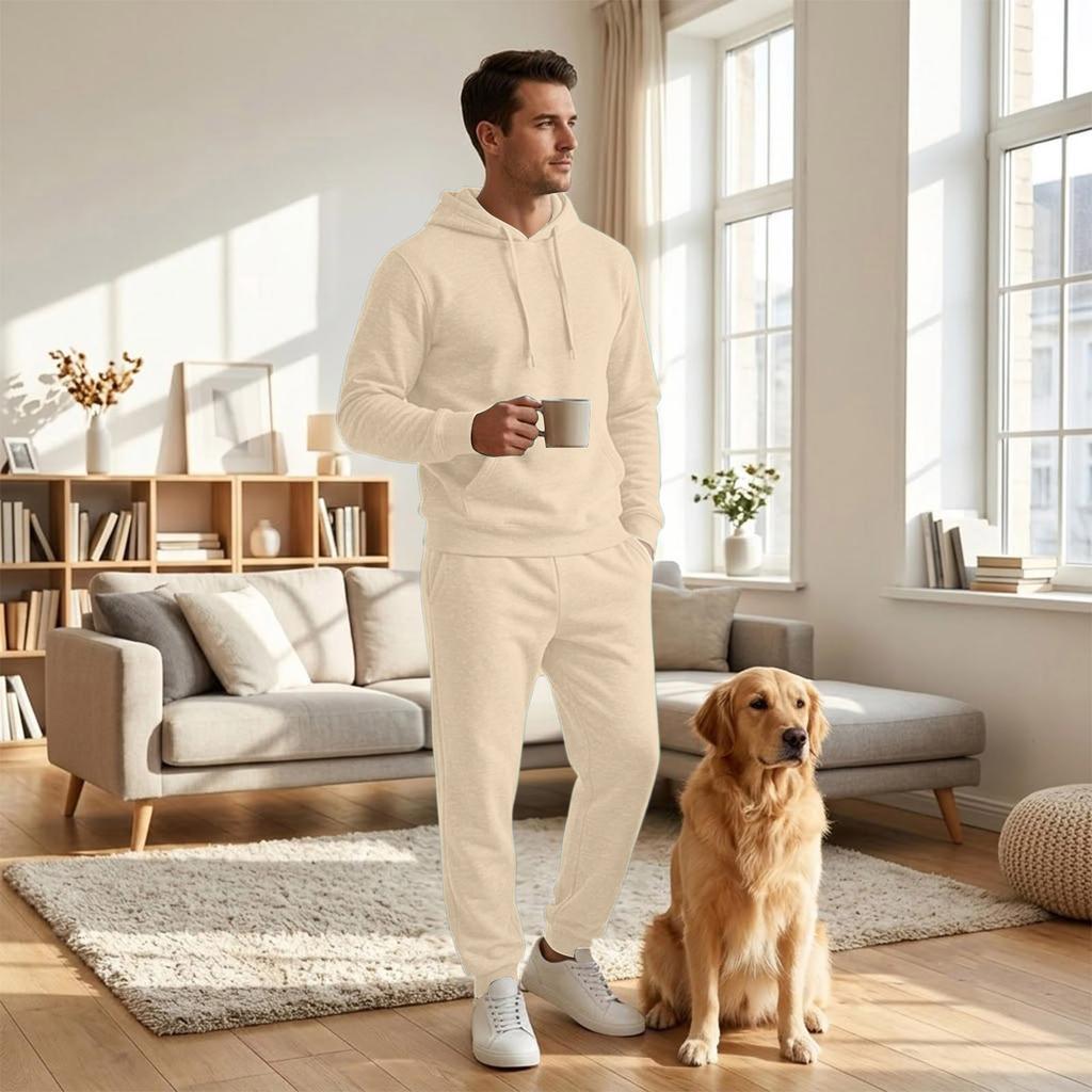 Unisex Kapuzenpullover und Jogginghose 2-teiliges Trainingsanzug-Set für Herren und Damen