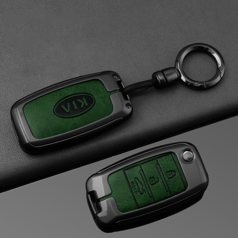 2026 Hot Car Sticker Alloy Car Flip Key Case Cover Shell Fob For KIA RIO 3 K2 K3 K4 K5 Sportege Picanto Optima Soul Ceed Sorento