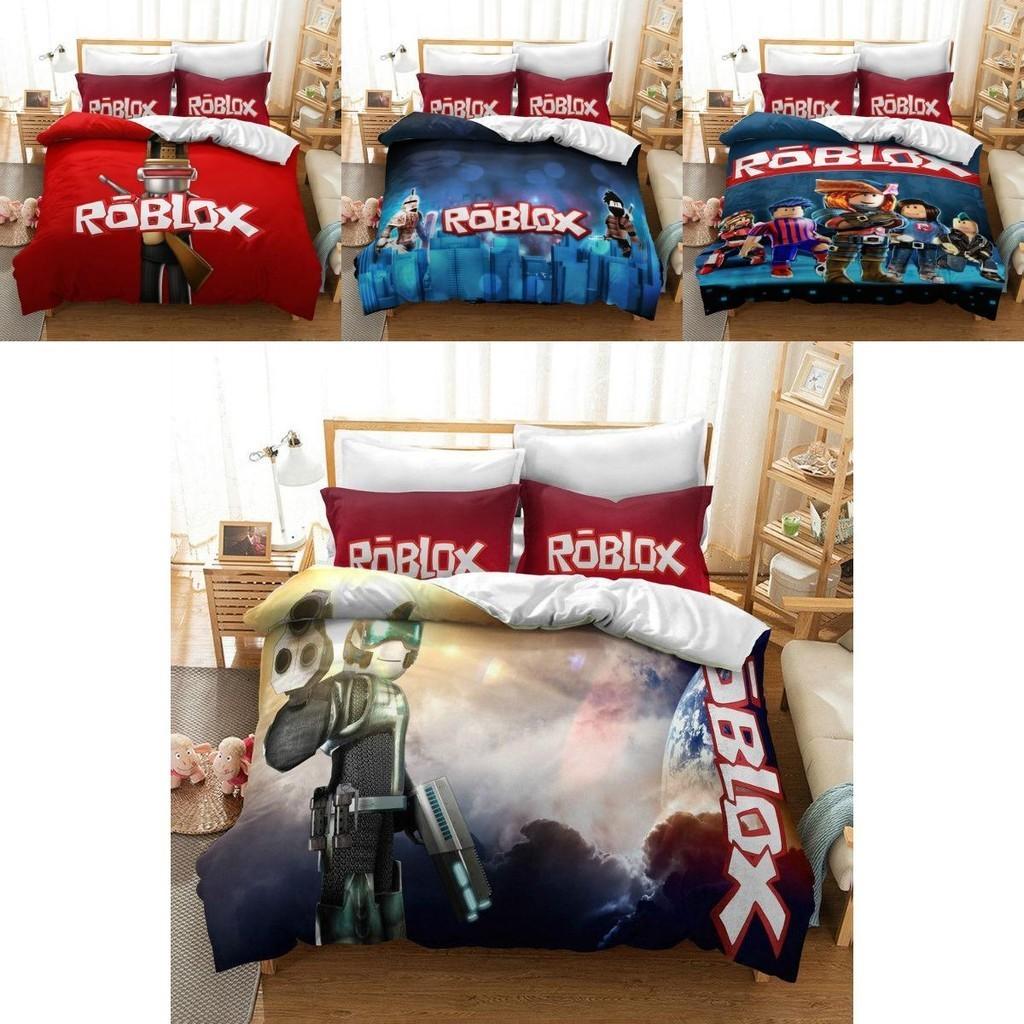 Luxurious 3d Printed Roblox Game Bedding Set With Soft Duvet Cover And Pillow Shams
