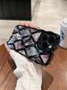 Electroplated Diamond Lattice Wave Case for iPhone 14 Pro Max - Elegant New Apple 15 Model