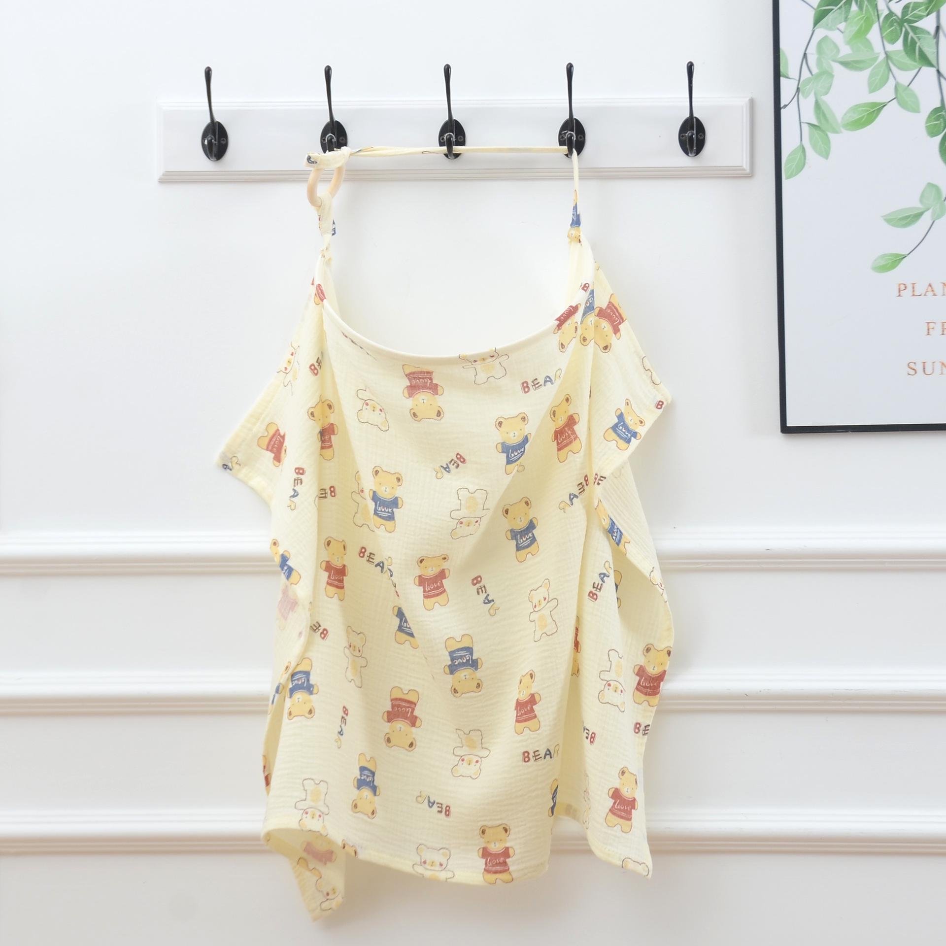 

Breathable Cotton Nursing Cover - Anti-Exposure Modesty Cloth Set for Breastfeeding Moms 60x95 cm