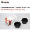 RLB-HILON Cup Holder Ert Compatible With Ford F150 With Flow Through Console 2009 2010 2011 2012 2013 2014 Year, For 9L3Z-1513562-CB, 2PCS