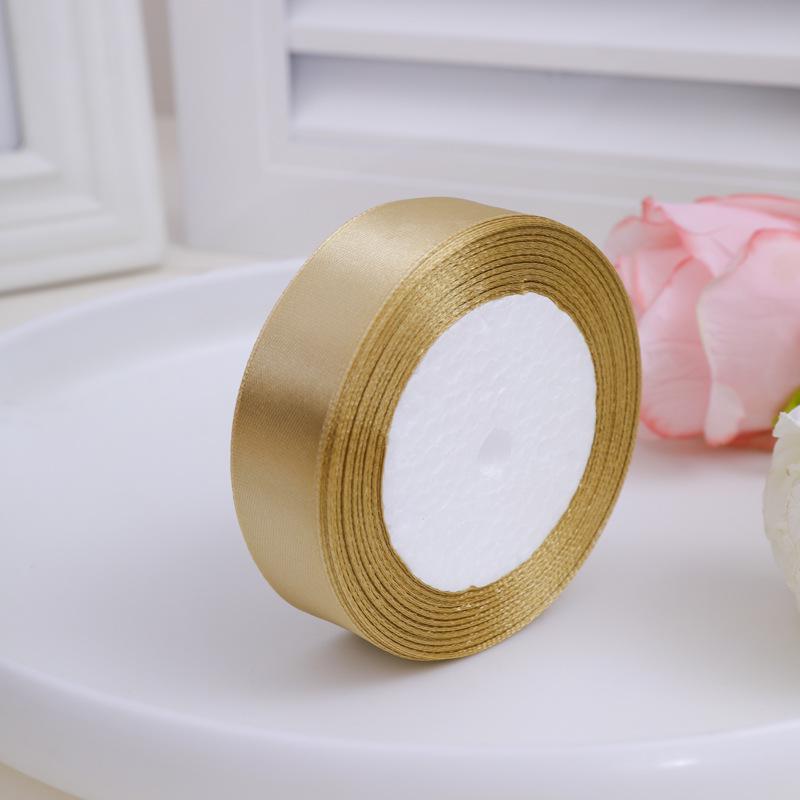 2.5cm Polyester Satin Ribbon for Cake Decoration, DIY Handmade Gift Box, and Gift Packaging.