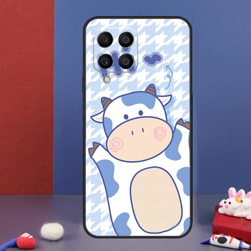 Milk Cow Skin Print Luxury Case For Samsung Galaxy M32 M52 M12 M16 M14 M54 M13 M33 M53 M56 M36 M31 M11 M35 M55 M15 M06