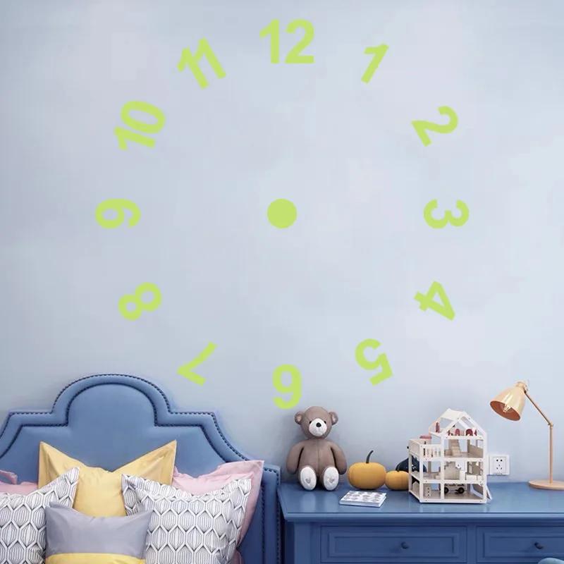 Glow In The Dark Number Sticker Luminous Digits Sticker Kids Bedroom Wall Switch Model Number Diy Decor Label Sticker Decal
