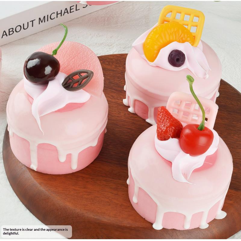 1 Pieza Pastel Falso Sabor Suave Modelo de Pastel Accesorios de Simulación Modelo de Comida Decoración de Gabinete Accesorios de Boda Decoración a Escala