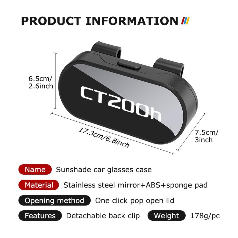 For Lexus Car Sun Visor Sunglasses Clip Box Glasses Case CT ES GS NX IS250 RX350 IS200 LX570 UX250h CT200h