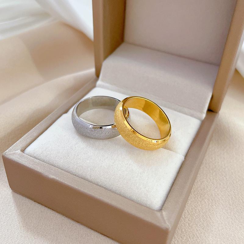 No Fading, Minimalist Geometry, Titanium Steel, Cold Wind Dancing Ring, Men And Women'S Tide Personality Simple Index Finger Ring