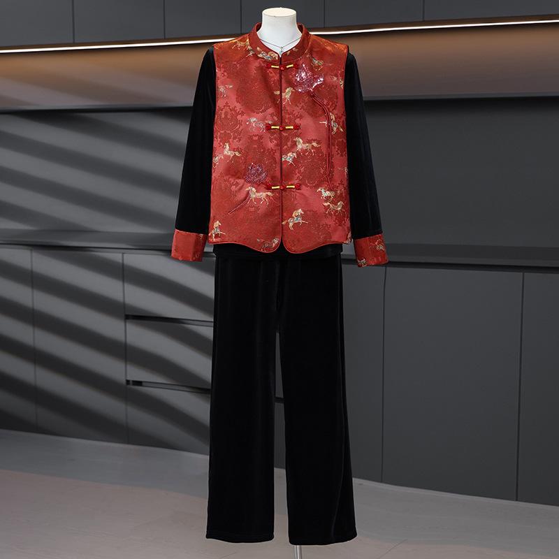 

Stylish Retro Spring Set for Middle-Aged Women (40-60) 5XL (recommended 155-165 jin)