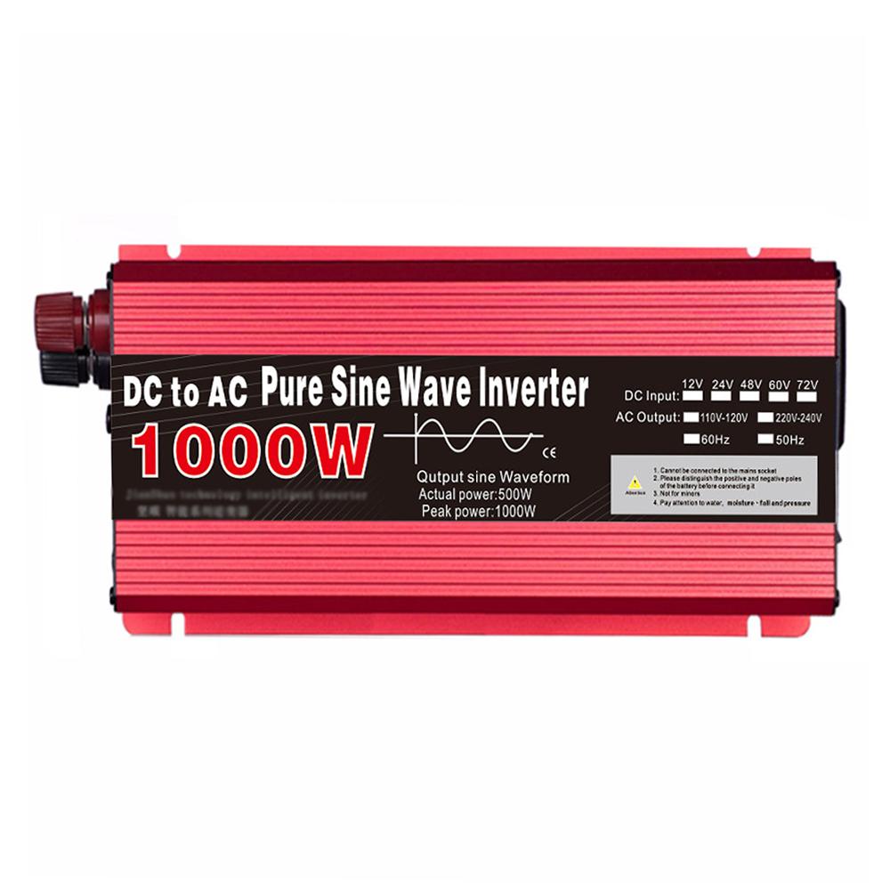 New Pure Sine Wave Inverter DC12V To AC220V 1000W 1600W 2000W 3000W Portable Power Bank Converter Car Mounted Inverter Transform