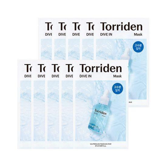 TORRIDEN Sheet Mask 10-Pack Set (Hydrating / Soothing / Brightening)